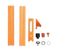 Magnet 4 Sided Scale Scribing Tool Leveling Ruler with Magnet Base Multi Purpose Woodworking Marking Tool for Carpentry Furniture Making Construction