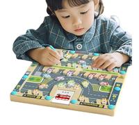 Magnet Alphabet Maze For Kids,Wooden Alphabet Letter Airport Toy | Plane Alphabet Puzzle Activity Board, Educational Alphabet Maze Sensory Toys For Kids Aged 3 Years Old