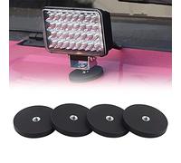 Magnet Base Mounting Brackets, Rubber Coated Neodymium Magnetic Mounts with Female Thread Hole for LED Lights Work Lights Tools Camera, 4Packs …
