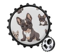 Magnet Bottle Opener for Refrigerator,French Bulldogprinted Plastic Personalized Novelty Bottle Opener for Beer Lovers (Black)