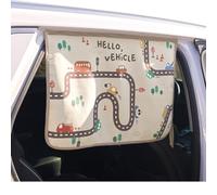 Magnet Car Sun Shade Curtain for Side Window for baby kids children - Sunshade Protector Sun Blocker Blind (Magnet-Hello Vehicle)