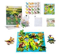 Magnet Chess Game - Fun Portable Strategy Puzzle - Dinosaur Chess Board Game with Map | for Picnic Tabletop Gathering Kids Adults Teens Family 2-Player Group Play