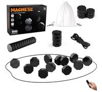 Magnet Chess Game With String,Magnetic Chess Game With Stones,Portable Magnet Games For Kids And Adults Gathering And Travel Party Games (D)