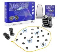 Magnet Chess Game With String,Magnetic Chess Game With Stones,Portable Magnet Games For Kids And Adults Gathering And Travel Party Games (E)