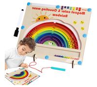 Magnet Color and Counting Maze | Wooden Puzzle Activity Board | Educational STEM Toy for Boys Girls 3 , Learning Activities for School Kindergarten