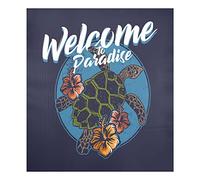 Magnet Dishwasher Panel Cover Decorative Refrigerator Door 23x26in,Big Ocean Sea Wild Turtle and Flowers,DUWER115