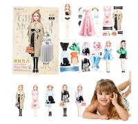 Magnet Dress up Games,Magnetic Princess Dress up Paper Doll | Portable Magnetic Puzzle No Burrs for Girls Birthday