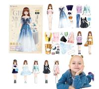 Magnet Dress up Games - Safe and Harmless Princess Dress up Doll Set - Magnetic Princess Paper Doll with Bright Colors for 4-7 Years Old Girl