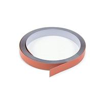 FIRST4MAGNETS F4MFF12SS-1 12.5mm Wide x 0.4mm Thick Gloss White Steel Tape with Premium Self Adhesive (5m Roll)
