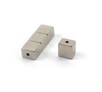 Magnet Expert 12.7 x 9.3 x 13.2mm N42 Neodymium Magnet c/w 2.5mm hole ( Pack of 4 )