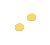 Magnet Expert 12mm dia x 2mm thick Gold Plated Polarity Magnet - Dimple On North Face ( Pack of 2 )