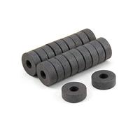 Magnet Expert® 14mm O.D. x 5mm I.D. x 5mm thick Y10 Ferrite Magnets - 0.16kg Pull (Pack of 200)