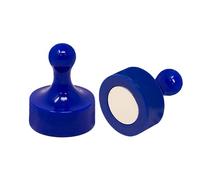 Magnet Expert Blue Jumbo Skittle Magnets - Office & Fridge (29mm dia x 38mm tall) ( Pack of 16 )
