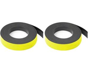 Magnet Expert® Red 25mm Wide x 0.76mm Thick Magnetic Gridding Tape (5 Metre Length) (Pack of 2)