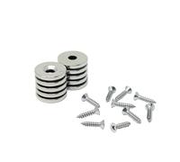 N42 Neodymium Countersunk Magnet for Arts, Crafts, Model Making, DIY, Hobbies, Office, and Home - 15mm dia x 2mm thick x 4.2mm c/sink - 1.7kg Pull - South - Pack of 2