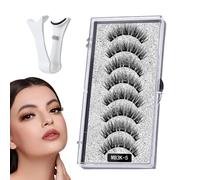 Magnet Eyelashes | 8pcs Magnetic Lashes for & Long-Lasting Wear | Eyelash Extension Clusters, False Eyelashes, Wispy Lashes for All-Day Comfort