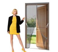 Magnet Fly Screen Door 131 x 283 cm Powerful Magnets that Snap Shut Automatically Fly Screen Anti Mosquito Keeps Flies Mosquitoes Out for Living Room, Bedroom, Patio, Grey