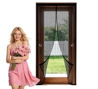 Magnet Fly Screen Door 71 x 263 cm with Magnetic Closure Mosquito Double Door Shuts Automatically Easy to Install Without Drilling Suitable for Patio Room Balcony Bedroom, Black