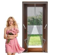 Magnet Fly Screen Door 75 x 247 cm with Magnetic Closure Mosquito Double Door Shuts Automatically Easy to Install Without Drilling Suitable for Patio Room Balcony Bedroom, Grey