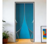 Magnet Fly Screen Door Insect 111 x 216 cm No Tools Installation Fly Screen Curtain Easy to Install Without Drilling for Home, Bedroom, Living Room, Kitchen, Patio, Grey