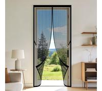 Magnet Fly Screen Door Insect 123 x 290 cm Auto Close Insect Curtain Heavy Duty Mesh Bug Curtain Keeps Flies Mosquitoes Out for Living Room, Bedroom, Patio, Black
