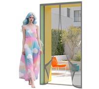 Magnet Fly Screen Door Insect 127 x 212 cm Automatically Closes Magnetic Screen Fly Doors Keeps Bugs Out Suitable for Patio Room Balcony Bedroom, Grey