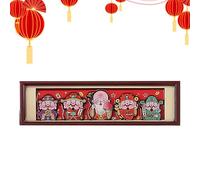 Magnet for the fridge, made of wood with pair saying design, harmonious and reusable, fridge magnets as the god of wealth, for home, locker, car, metal plates, New Year and