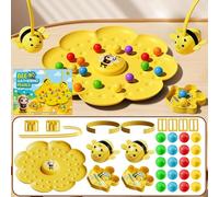 Magnet Game With String, Hive Board Game, Bee Fishing Toys, Bee Board game Toys With Magnetic Wands for Garden Picnic Camping (2 players)