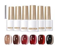 Magnet Gel Nail Polish - 6-Color Professional Manicure Tools | Glitter Magnet UV Nail Polish Gel Kit | for Home Salon Dating Travel Party Valentines Holiday Wedding Birthday