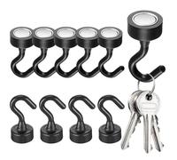 Magnet Hooks Heavy Duty | Wall Mount,Magnetic Key Hook Wall Hangers - for Kitchen Bathroom Fridge Garage Home Storage Classroom Locker Wreath Towel Tool