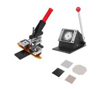 Magnet Maker Kit - DIY Photo Fridge Magnet Machine with Press, Paper Cutter & 100 Supplies for Acrylic and Cardboard Crafting