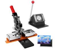 Magnet Maker Kit - DIY Photo Fridge Magnet Machine with Press, Paper Cutter & 100 Supplies for Acrylic and Cardboard Crafting