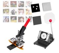 Magnet Maker Kit,Square Fridge Magnets Badge Maker Machine, Includes Press + Paper Cutter + 100-Piece Supplies, Great for home decor, souvenirs Acrylicsheet-2 * 2in/5 * 5cm