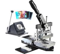 Magnet Maker Machine 80x53mm Rectangle, Badge Maker Kit with Paper Cutter & 100 Magnetic Sheets - Create Custom Photo Fridge Magnets, DIY Button Badges for Home Crafts, Parties