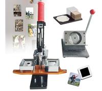 Magnet Maker Machine Kit: 2x2/2.5x2.5 Inch Square Magnet Press with Photo Cutter & 100 Sets Cardboard Supplies for DIY Fridge Magnets
