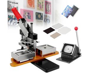 Magnet Maker Machine Kit with Paper Cutter, 100 Cardboard Supplies & 100 Photo Sheets for Personalized Photo Magnets