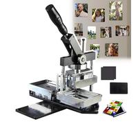 Magnet Maker Machine Press Square,Square Magnet Making kit,50 * 50mm80 * 53mm90 * 65mm,with 1 Press Machine, 1 Paper Cutter and 100 Sets Consumables