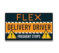 Magnet Me Up Flex Delivery Driver Automotive Magnet Decal, 8x4.5 inches, Automotive Magnet for Car, Truck, SUV, Vehicle Safety Sign for Flex Delivery Driver, Crafted in USA