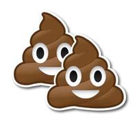 Magnet Me Up Poop Emoticon Magnet Decal, 5 Inch, 2 Pack, Cute Self-Expression Decorative Magnet for Car, Truck, SUV, Or Any Other Magnetic Surface