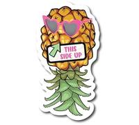 Magnet Me Up This Side Up Upside Down Pineapple with Sunglasses Magnet Decal, 4x8 Inch, Automotive Magnet for Car, Truck, SUV, Cruise Ship Door or Any Other Magnetic Surface, Crafted in USA