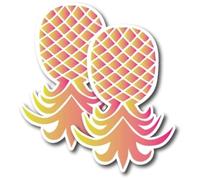 Magnet Me Up Upside Down Pineapple Magnet Decal, Pink and Yellow, 4x6 Inch, 2 Pack, Heavy Duty Automotive Magnet for Car Truck SUV Or Any Magnetic Surface, Pineapple Party Souvenirs, Crafted in USA