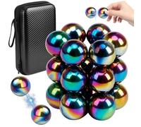 Magnet Rainbow Rock Stone with Box Fidget Gadget for Adults Stress Relief, Magnet for Whiteboard Office Map Kitchen, Replacement for Ferrite Putty Birthday Gift（22 PCS）