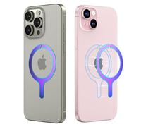 Magnet Ring Sticker Metal Plate for Magsafe Premium Ultra-Thin Universal Conversion Adapter Kit for Phone Case,Wireless Charger, Car Mount, Wallet, Power Bank,2 Pack, Mirror Gap Mulitcolor 0.7mm