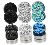 Magnet Set 6 Pairs of Clip-on Ear Studs Non-pierced Portable Small Decors Earrings for Men and Women Shiny Design