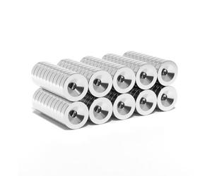 Magnet Store - 10 Pack - 14mm x 3.6mm x (3.5mm Hole) Countersunk Neodymium Magnets with Drill Hole for Screwing and Mounting