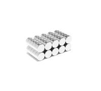 Magnet Store 100 Pack 8mm x 4mm Small Strong Round Neodymium Magnets N42 | Est. 1.82kg pull on thick flat mild steel, nickel plated, made to ±0.05mm, for cupboard doors, crafts and fridges