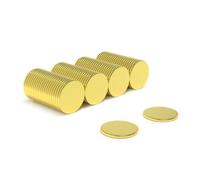 Magnet Store 12mm X 1mm Gold Plated Neodymium Disc Magnet N52 (0.87Kg Pull) - 50 Magnet(S)