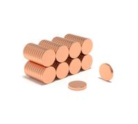 Magnet Store 12mm X 2mm Neodymium Disc Copper Plated Magnet N52 (Pull 1.90Kg) - 50 Magnet(S)