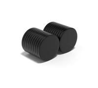 Magnet Store 20mm x 2mm Disc Black Epoxy Neodymium Magnet N52 - Ideal for Outdoor DIY, Woodworking, and Manufacturing (10)
