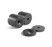 Magnet Store 20mm X 3mm X (5mm Hole) Disc Countersunk Black Epoxy Neodymium Magnet N42 (Pull 4.21Kg) - 20 Magnet(S)